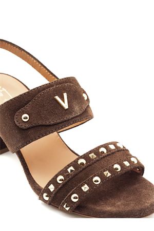 Sandalo in suede marrone VIA ROMA 15 | 4645EBANO